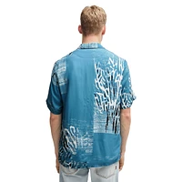 Rayer Short-Sleeve Print Twill Camp Shirt