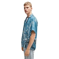 Rayer Short-Sleeve Print Twill Camp Shirt