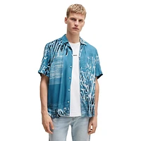 Rayer Short-Sleeve Print Twill Camp Shirt