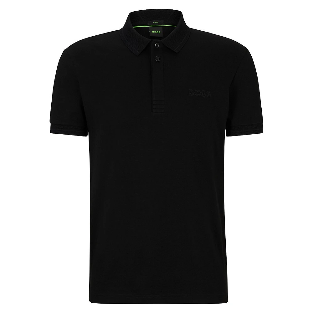 Slim-Fit Interlock-Knit Polo Shirt