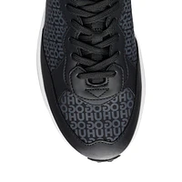 Men's Mixed-Media Monogram Sneakers