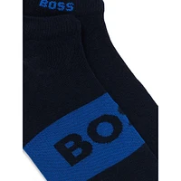 Two-Pair Stretch Ankle-Length Socks