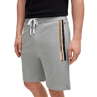 French Terry Logo-Stripe Drawstring Shorts