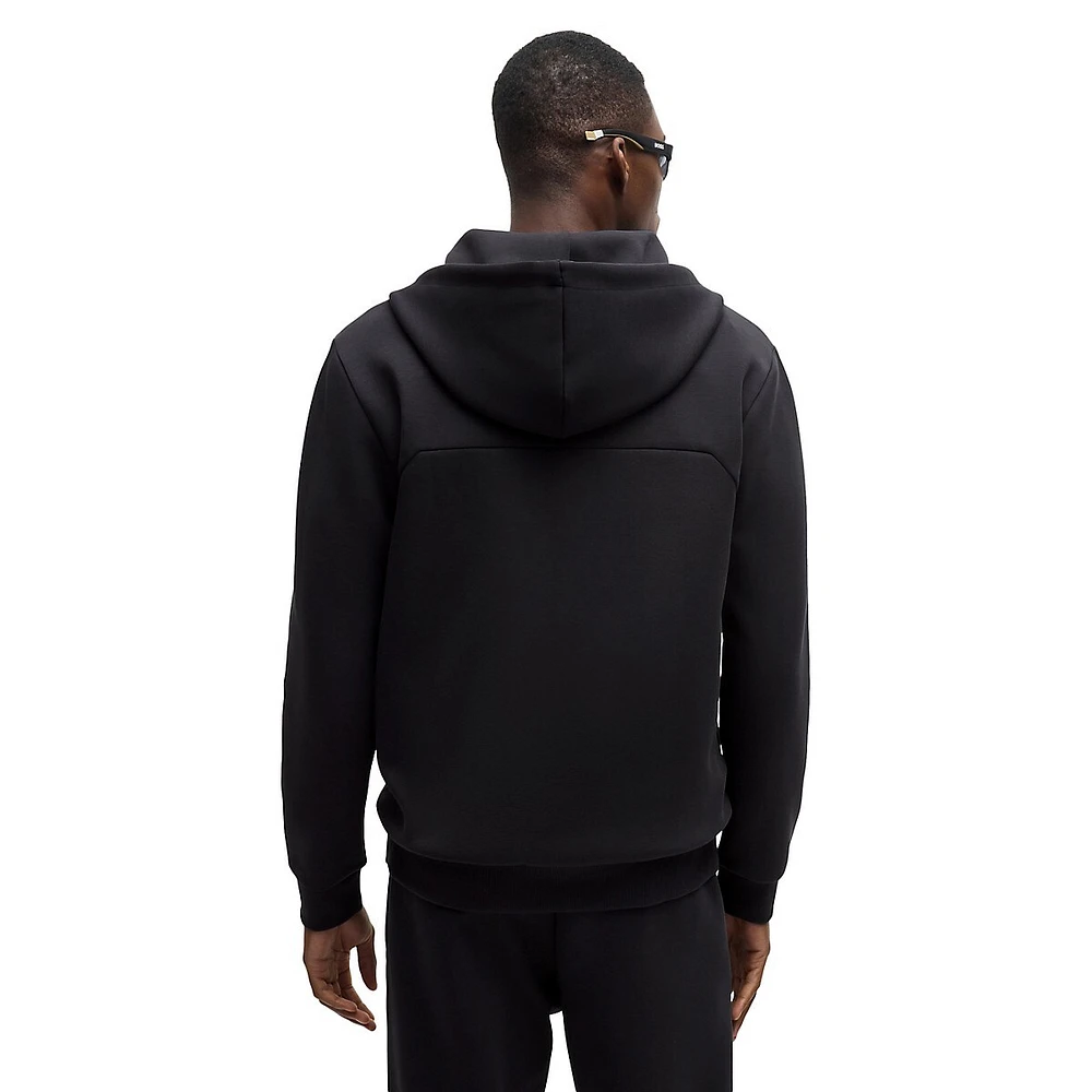Saggy Zip-Up Hoodie With 3D-Moulded Logo