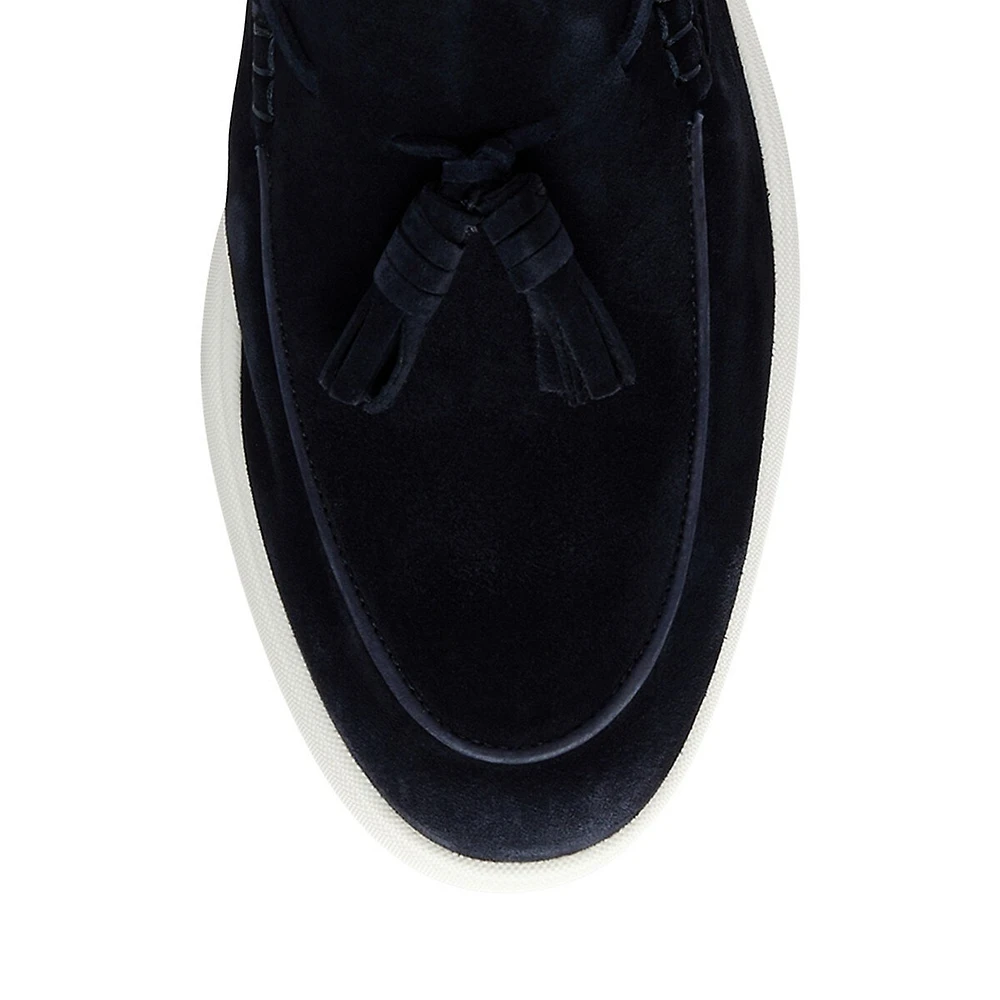 Men's Tassel-Trim Suede Loafers