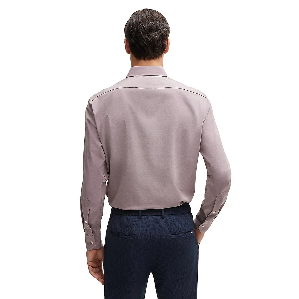 Joe Structured Performance-Stretch Micro-Grid Print Shirt