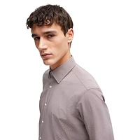 Joe Structured Performance-Stretch Micro-Grid Print Shirt