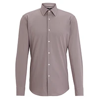 Joe Structured Performance-Stretch Micro-Grid Print Shirt