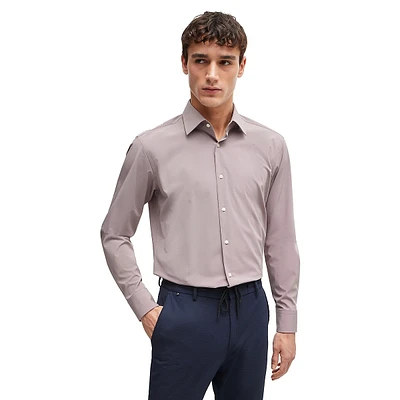 Joe Structured Performance-Stretch Micro-Grid Print Shirt