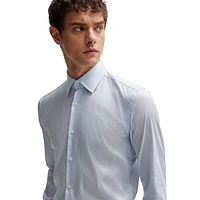 Hank Slim-Fit Performance-Stretch Micro-Print Shirt