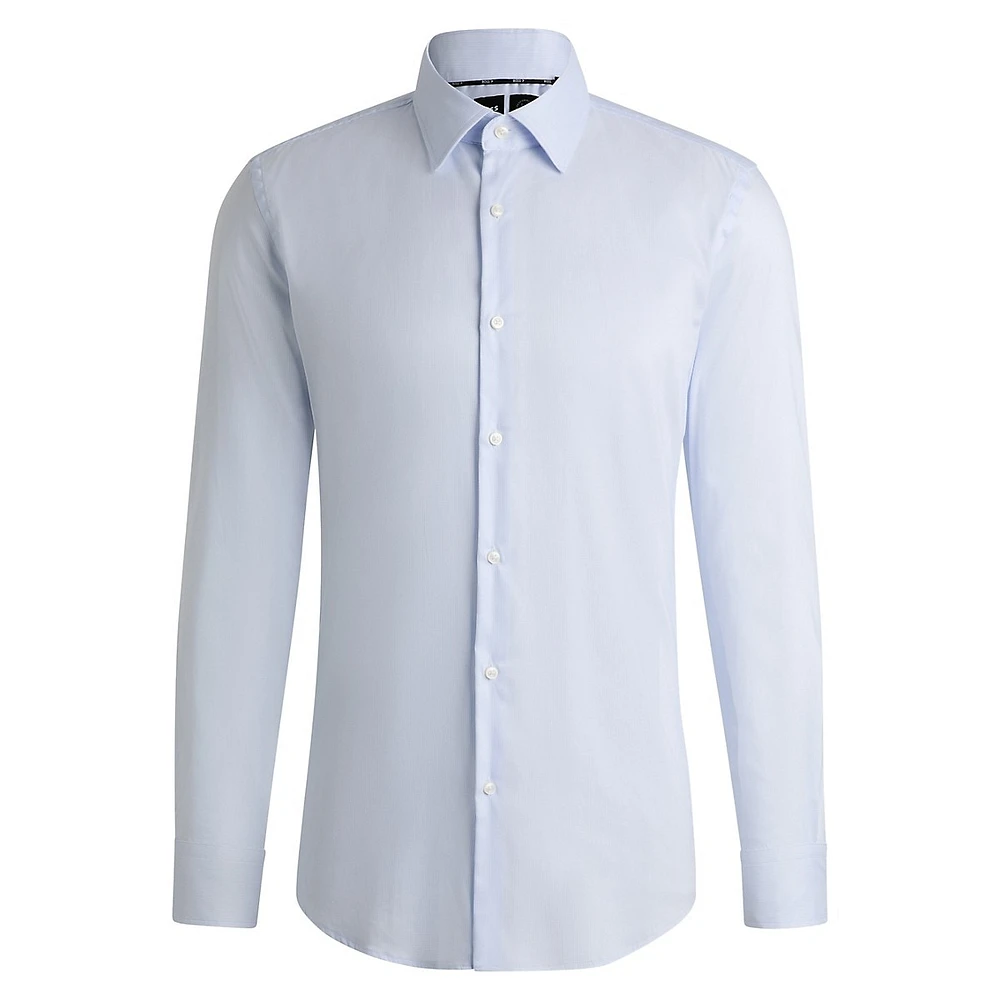 Hank Slim-Fit Performance-Stretch Micro-Print Shirt