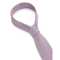 Micro-Jacquard Pattern Silk Classic-Cut Tie