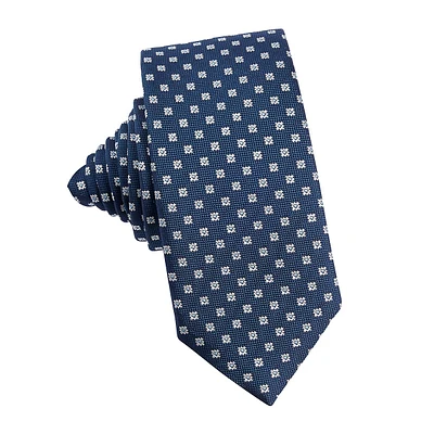 Jacquard Pattern Silk Classic-Cut Tie