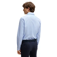 Slim-Fit Easy-Iron Structured Stretch Cotton Shirt