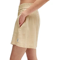 Linen-Blend Wide-Leg Shorts