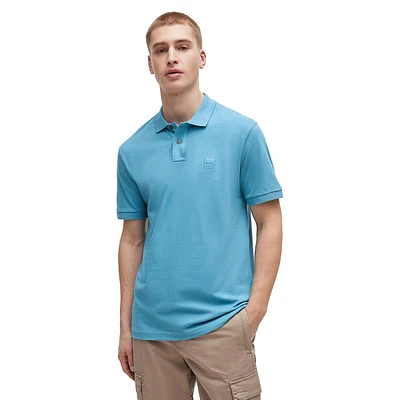 Slim-Fit Stretch-Cotton Polo Shirt With Logo Patch