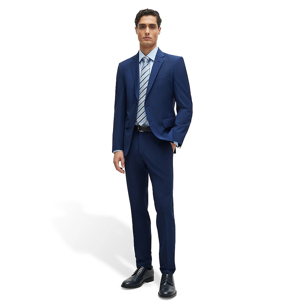 Slim-Fit Stretch Micro-Pattern Suit