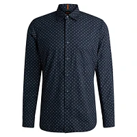 Regular-Fit Printed Cotton Poplin Shirt