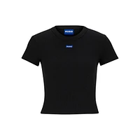 Stretch-Cotton Slim-Fit T-Shirt With Logo Label