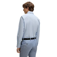 Slim-Fit Striped Easy-Iron Stretch Cotton Dress Shirt
