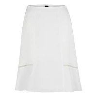 Ladder-Lace Trim A-Line Skirt