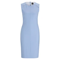 Cutout-Detail Sleeveless Sheath Dress