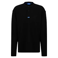 Nereso Loose-Fit Long-Sleeve Henley T-Shirt