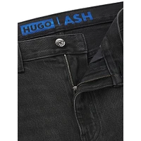 Slim-Fit Blue Logo Stretch-Denim Jeans