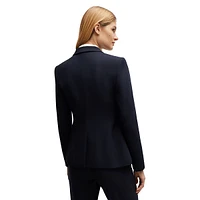 Slim-Fit Micro-Pattern Super-Stretch Blazer