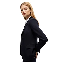 Slim-Fit Micro-Pattern Super-Stretch Blazer