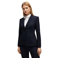 Slim-Fit Micro-Pattern Super-Stretch Blazer