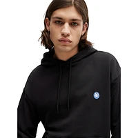 Cotton-Terry Hoodie With Smiley-Face Logo