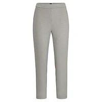 High-Waist Tapered Cropped Trousers