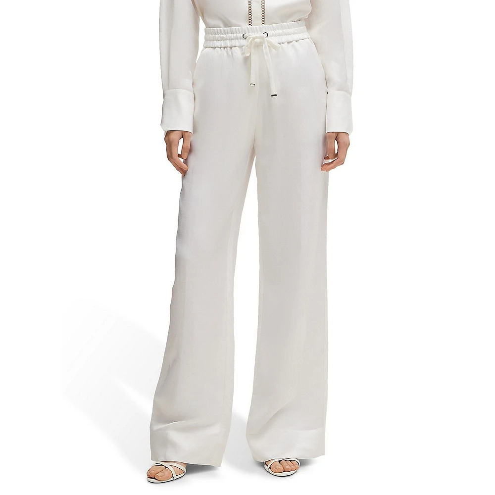 Relaxed-Fit Drawcord Dress Pants