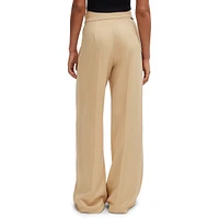 Relaxed-Fit Side-Zip Wide-Leg Trousers