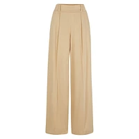 Relaxed-Fit Side-Zip Wide-Leg Trousers