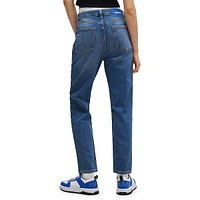 Boyfriend-Fit Stretch Mom Jeans