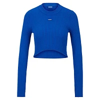 Slim-Fit Sweater With High-Cut Hemline