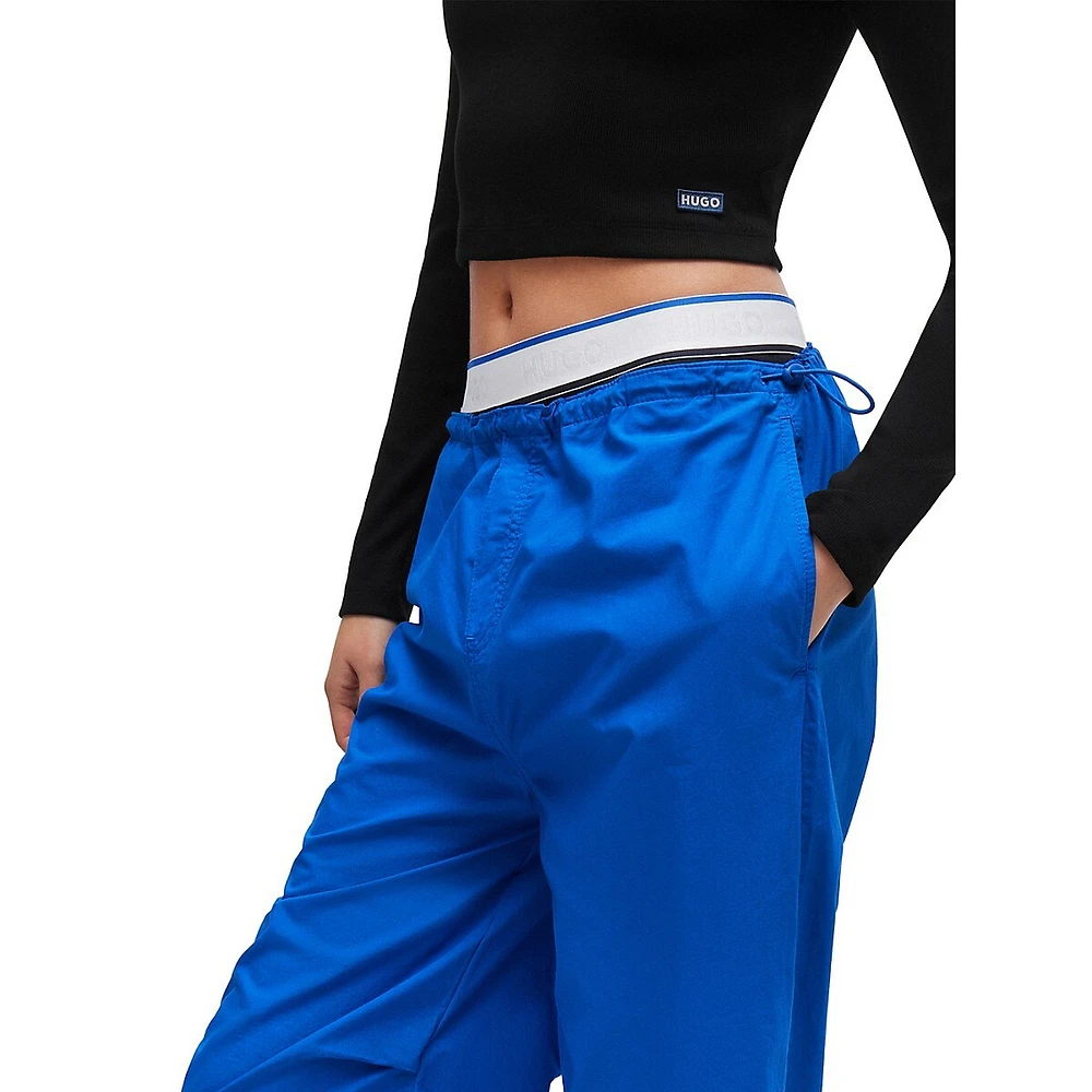 Baggy-Fit Cotton Parachute Pants