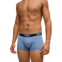 3-Pack Stretch-Cotton Trunks With Logo Waistbands