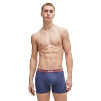 3-Pack Stretch-Cotton Boxer Briefs With Logo Waistbands