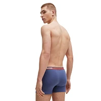 3-Pack Stretch-Cotton Boxer Briefs With Logo Waistbands