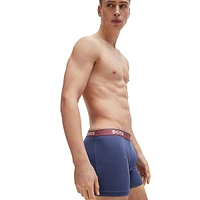 3-Pack Stretch-Cotton Boxer Briefs With Logo Waistbands