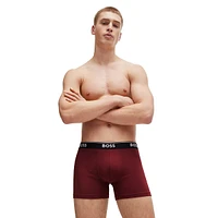 3-Pack Stretch-Cotton Boxer Briefs With Logo Waistbands