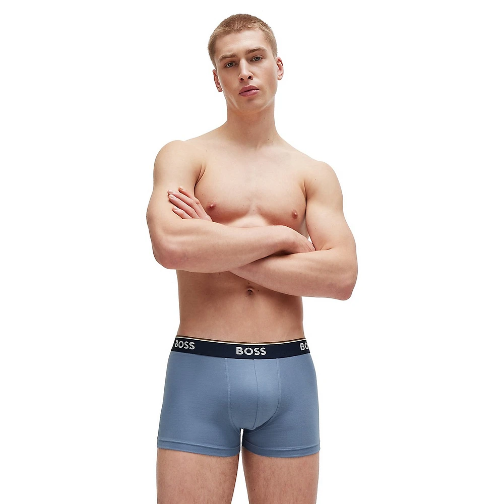 3-Pack Logo-Waist Stretch-Cotton Boxer Briefs