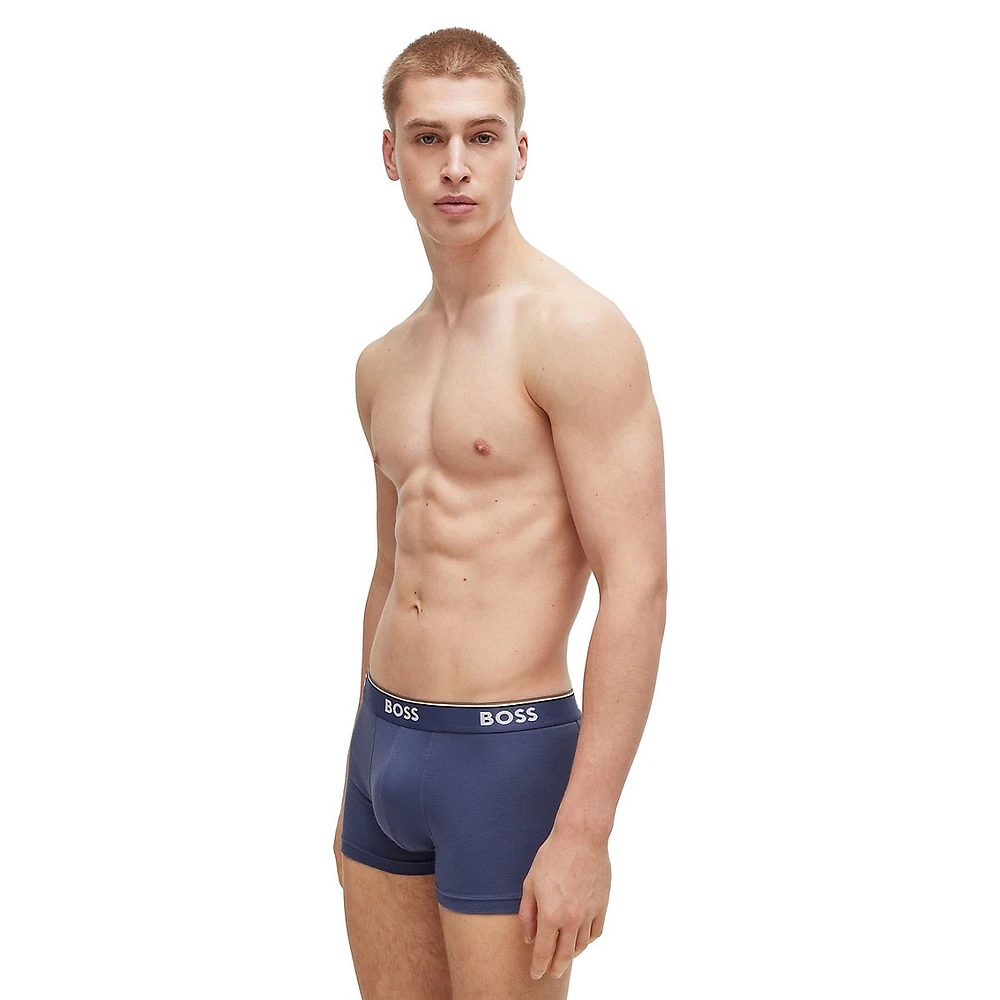 3-Pack Logo-Waist Stretch-Cotton Boxer Briefs