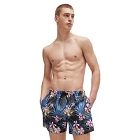 Tropical-Print Quick-Drying Swim Shorts