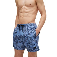 Undersea-Print Swim Shorts