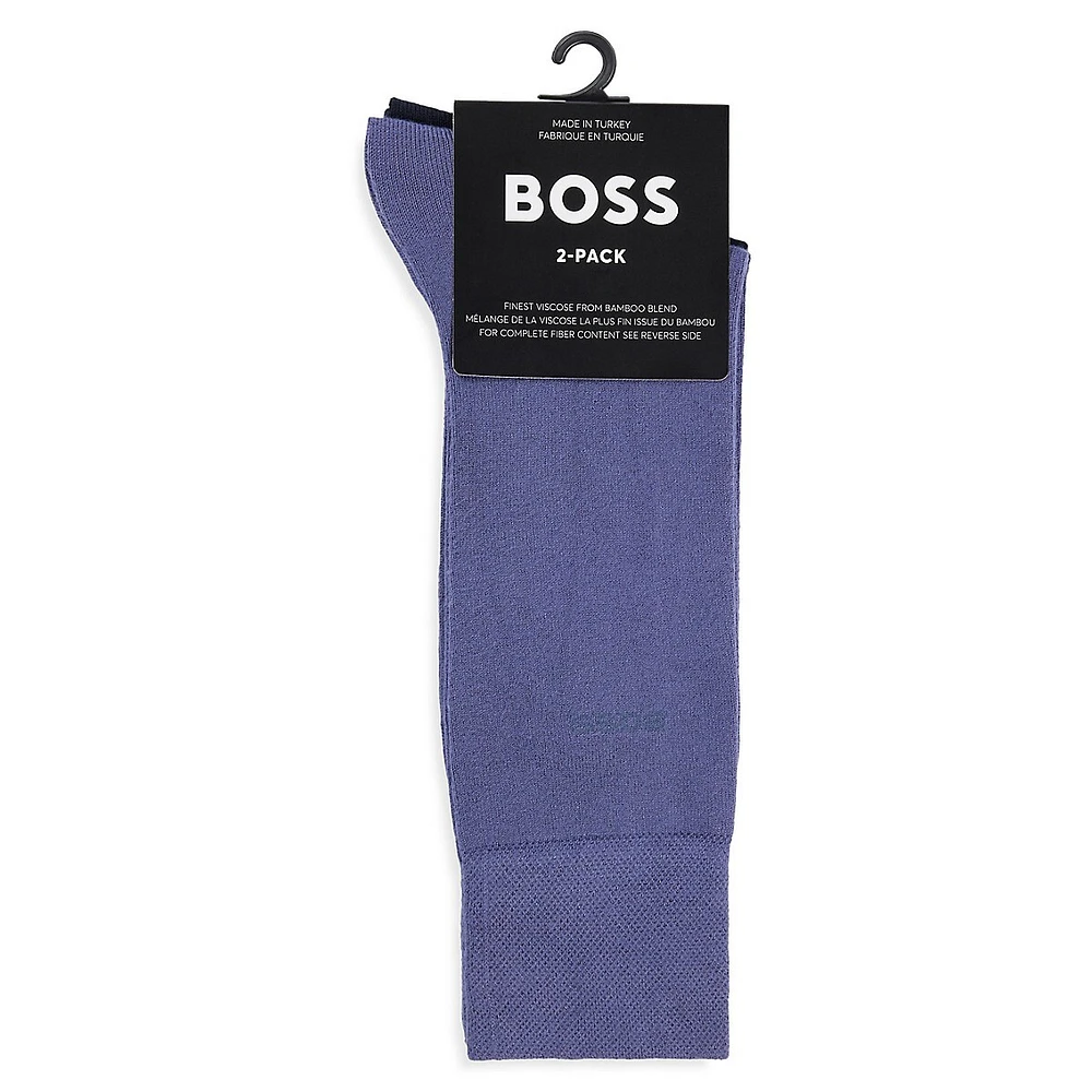 Men's 2-Pack Stretch-Knit Crew Socks Pack