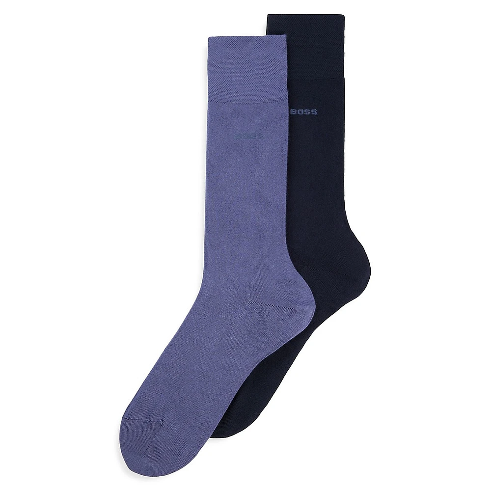 Men's 2-Pack Stretch-Knit Crew Socks Pack